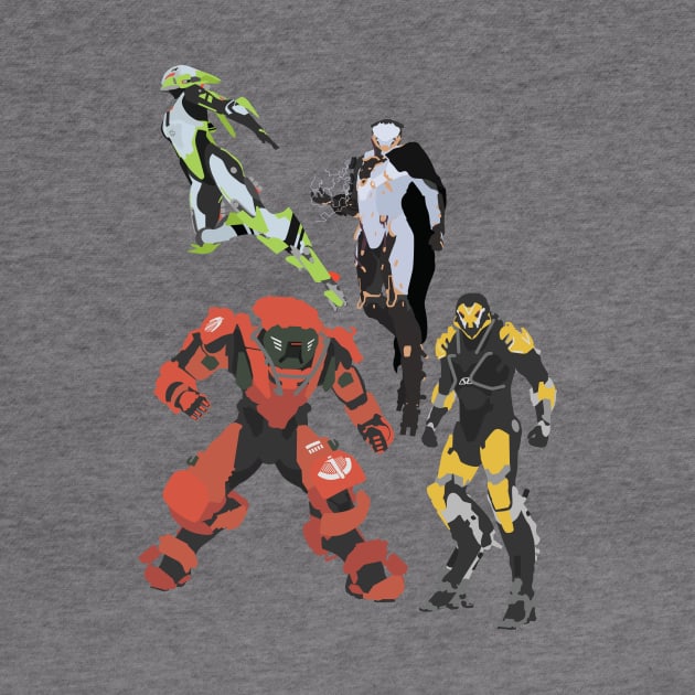 Anthem - All 4 Javelins Vector Art by FireDragon04